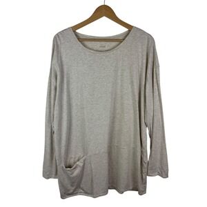 J Jill Pure Jill Super Soft Seam Top Size XL  Comfy Stretch Minimalist Neutral